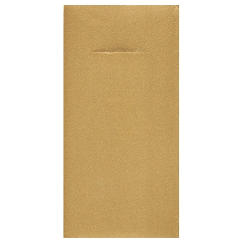 Wedding Airlaid Gold Pocket Napkins, 12 Count