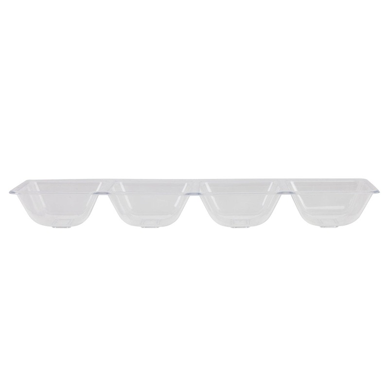 Clear 4 compartment Tray