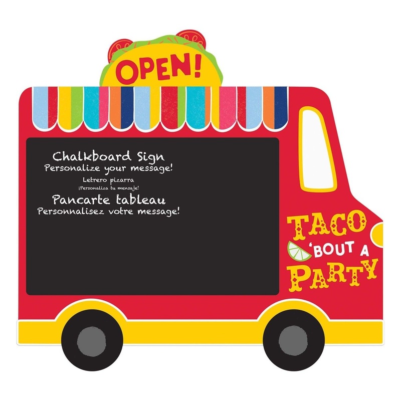 Fiesta Taco Truck Chalkboard, 13 x 14 Inches, 1 Count