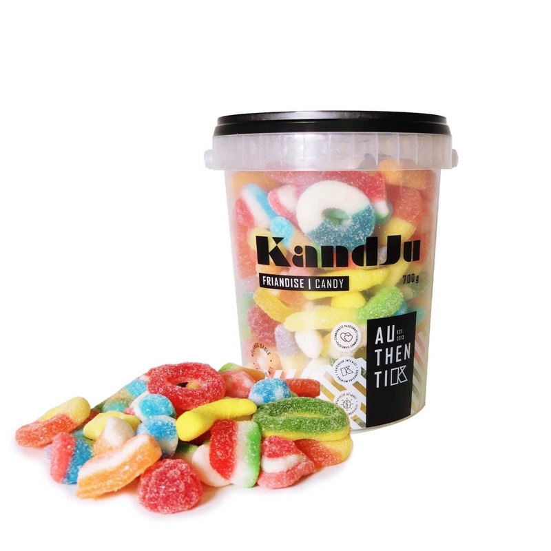 KandJu Sanded Mix Candy Bucket, 700g, 1 count