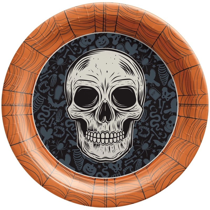 Wicked Haunting Large Round Lunch Paper Plates, 10 Inches, 20 Count
