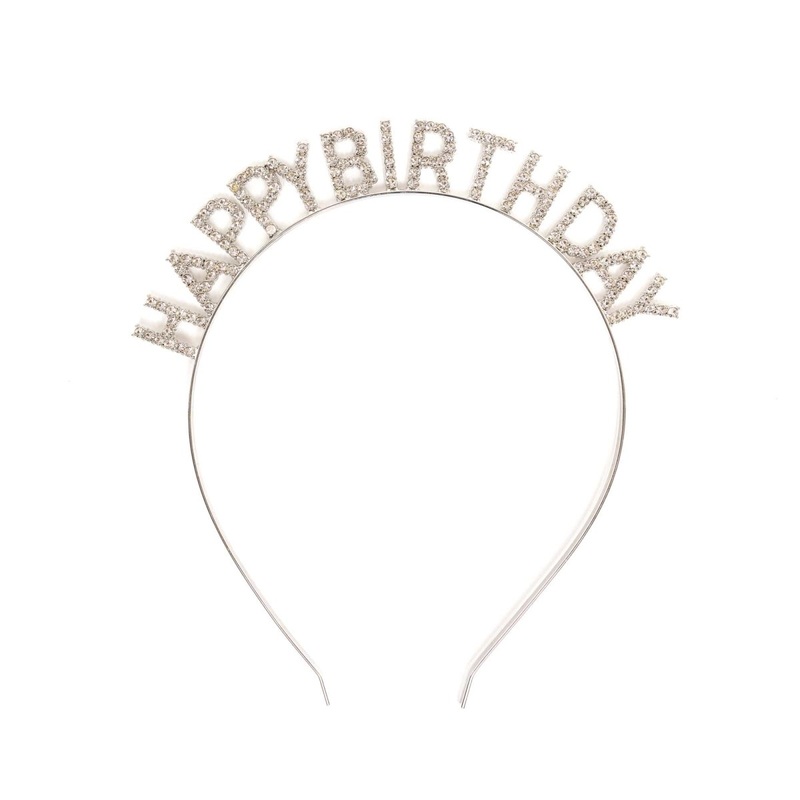 Happy Birthday Rhinestone Headband for Kids, 1 Count