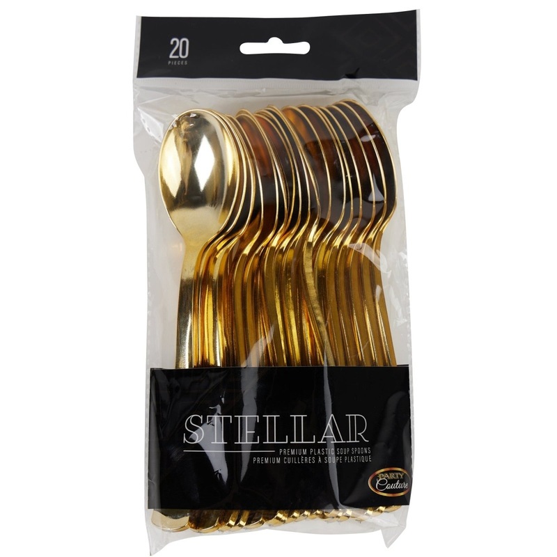 Premium Plastic Soup Spoon, 20 counts