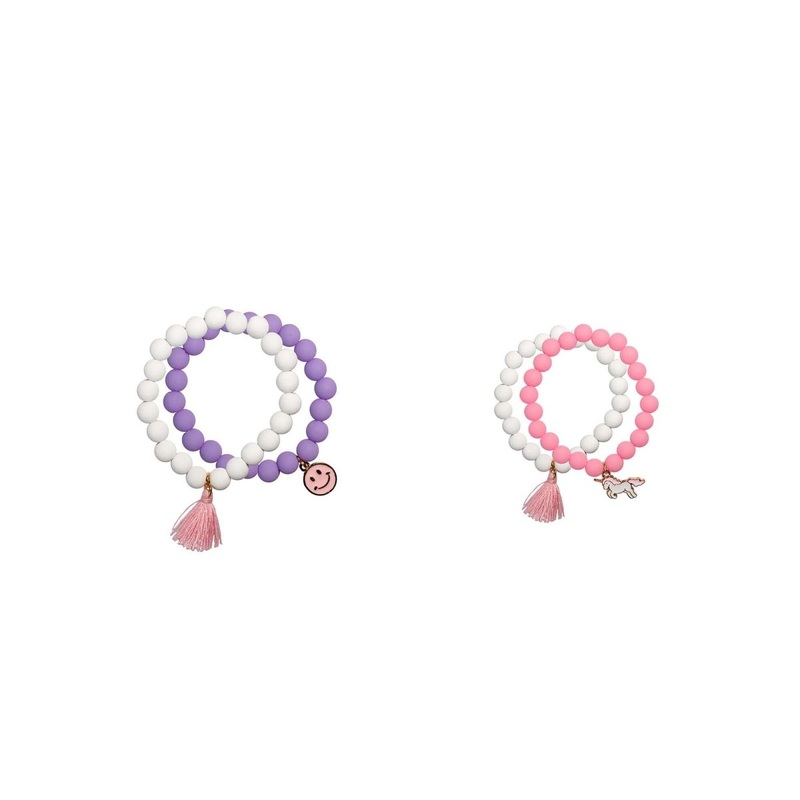 Pretty Pastel Soft Touch Bracelets for Kids, Assortment, 2 Count