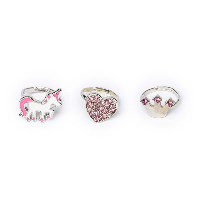Princess and Unicorn Ring Set, 3 Count