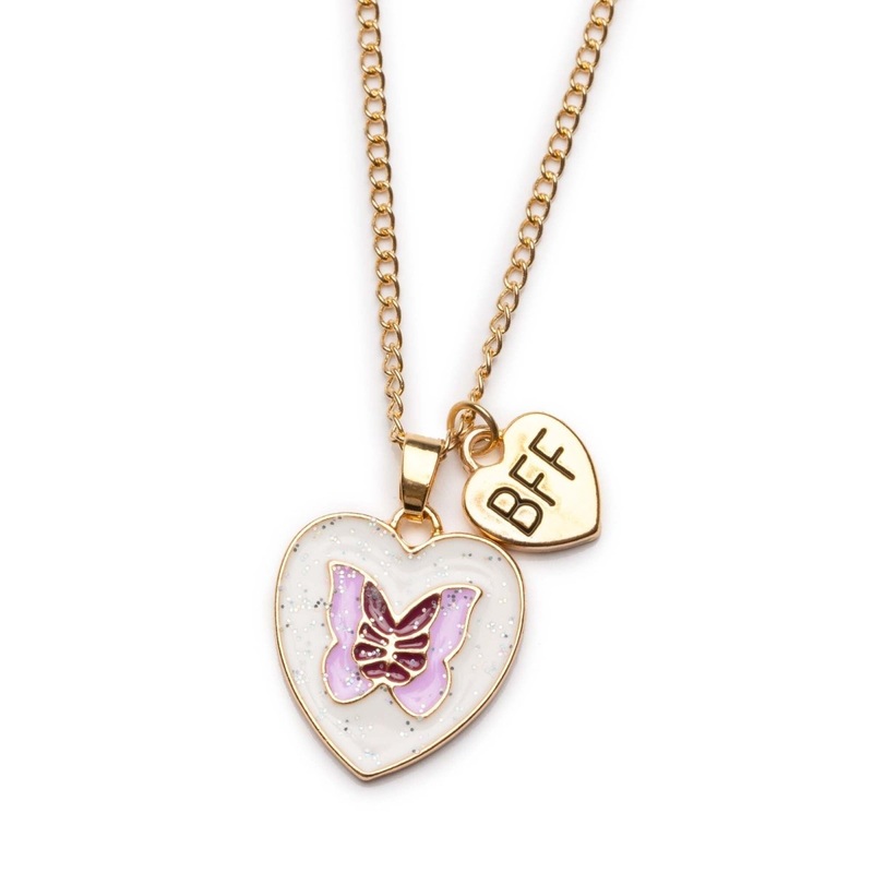 Rainbow Butterfly BFF Necklace for Kids, 1 Count