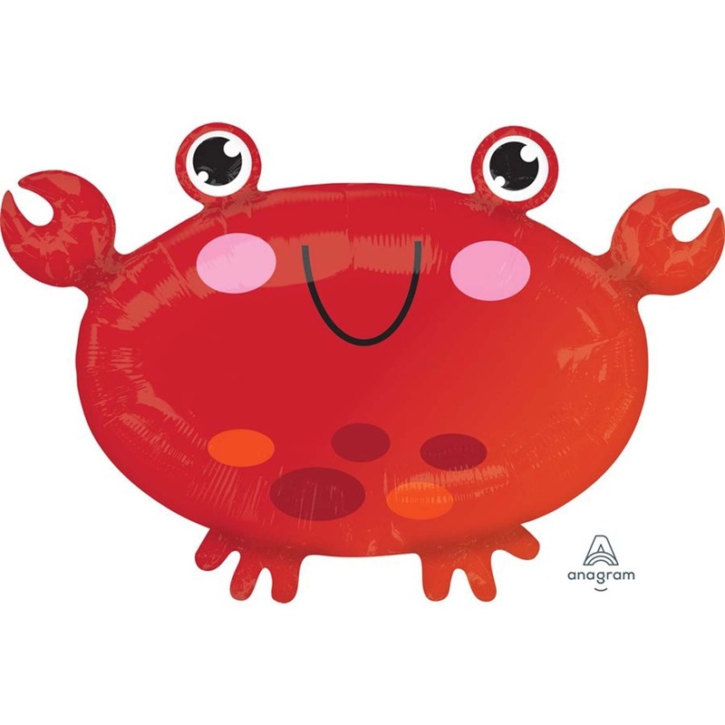 Red Crab Foil Balloon, 22 Inches, 1 Count