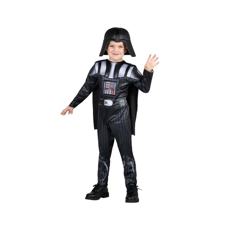 Star Wars Darth Vader Costume for Toddlers, Black Padded Jumpsuit 3T-4T