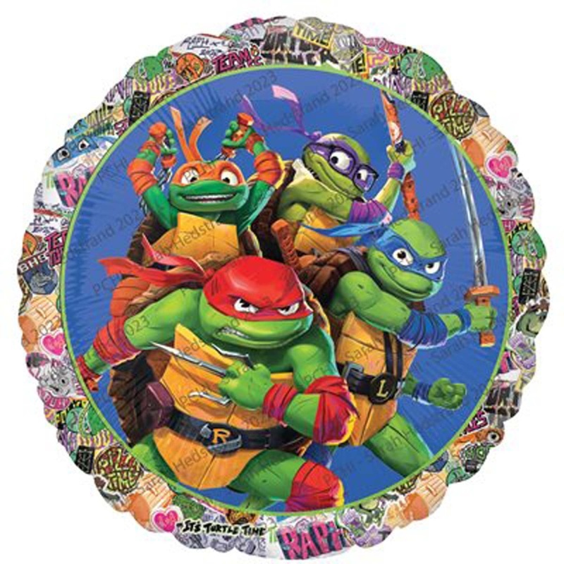 Teenage Mutant Ninja Turtle Round Shape Foil Balloon, 18 Inches, 1 Count