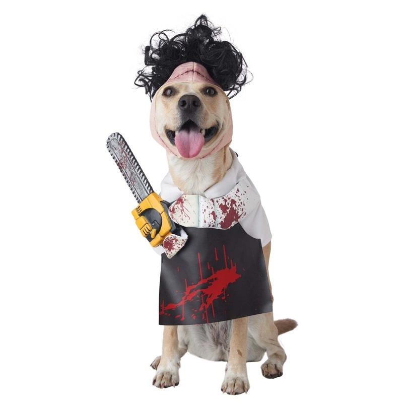 Texas Chainsaw Mutt-Sacre Leatherface Costume for Pets S