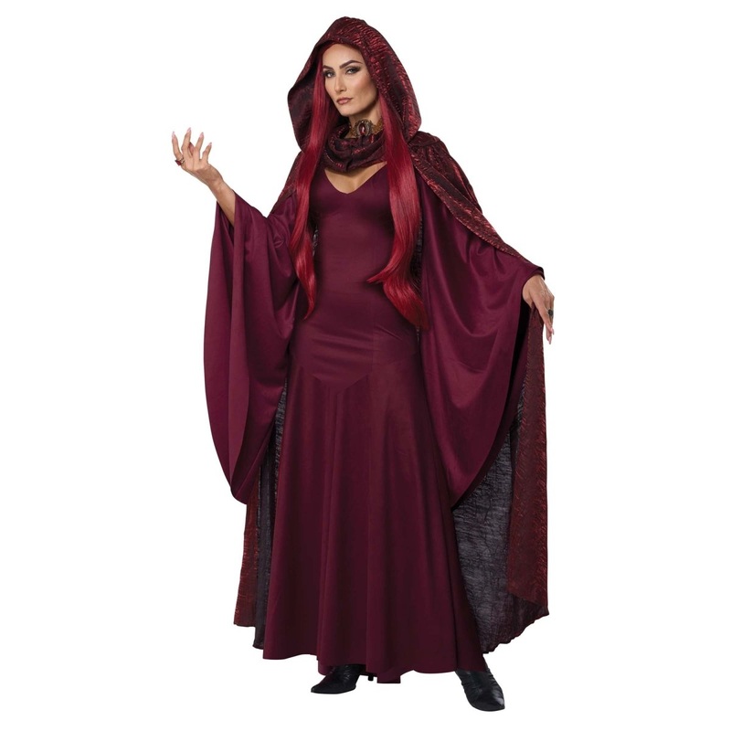 The Red Witch Costume for Adults, Red Dress XS