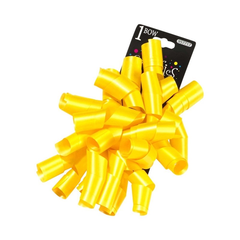 Yellow Swirl Gift Bow, 1 Count