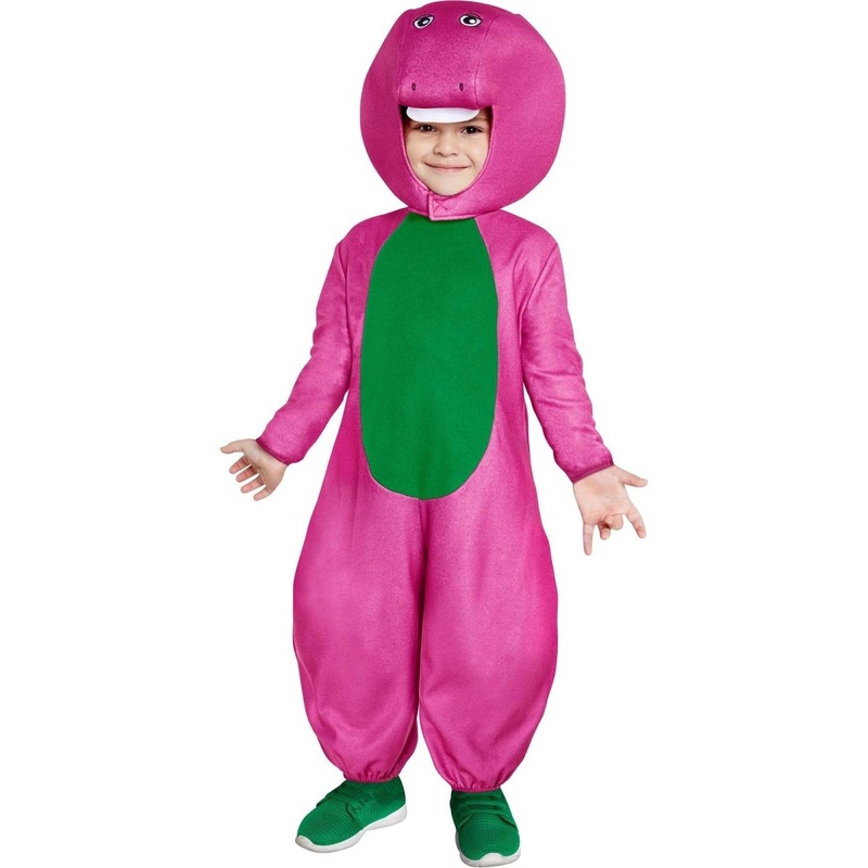 Barney the Dinosaur Costume for Toddlers, Purple and Green Jumpsuit 2T