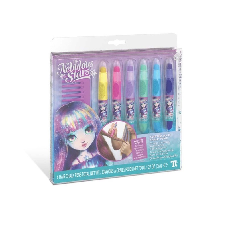 Nebulous Stars Glitter Hair Chalk Pens, 1 Count