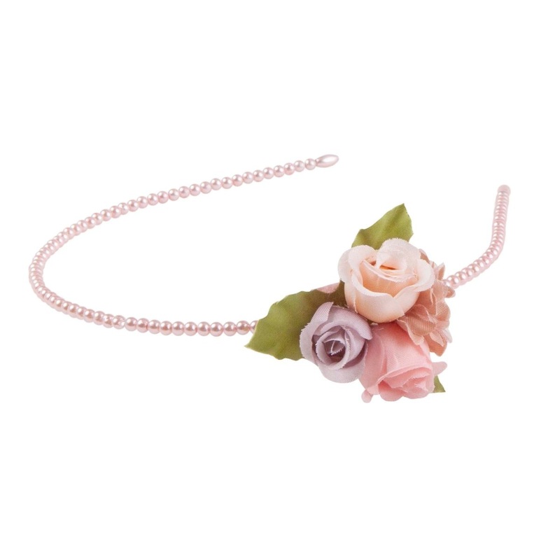 Pearls and Flowers Headbands for Kids, 1 Count