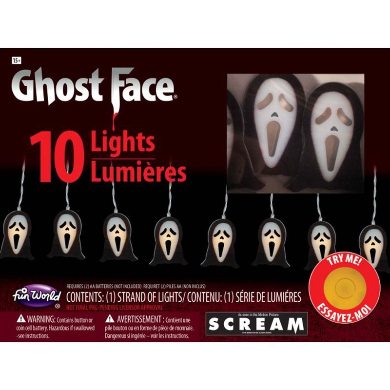 Scream Ghost Face String Lights, 1 Count