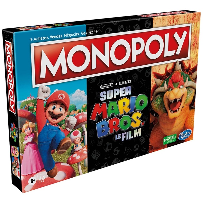 Super Mario Bros. The Movie Monopoly Board Game, Bilingual Version, 1 Count