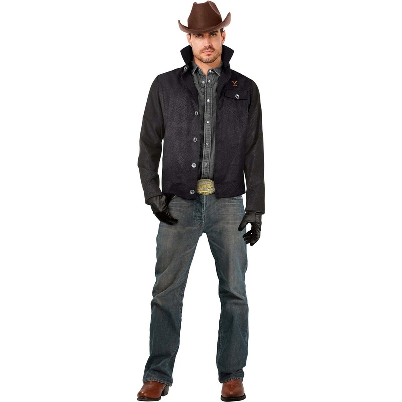 Yellowstone Rip Wheeler Costume for Adults, Black Jacket S