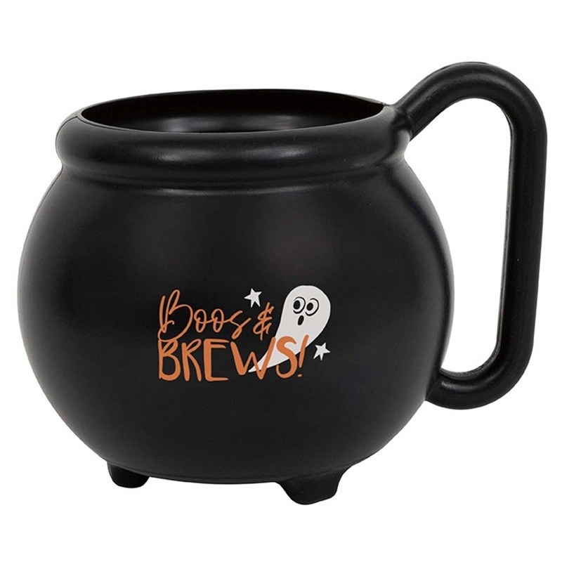 Bats and Boos Plastic Cauldron Mug, 15 Oz, 1 Count