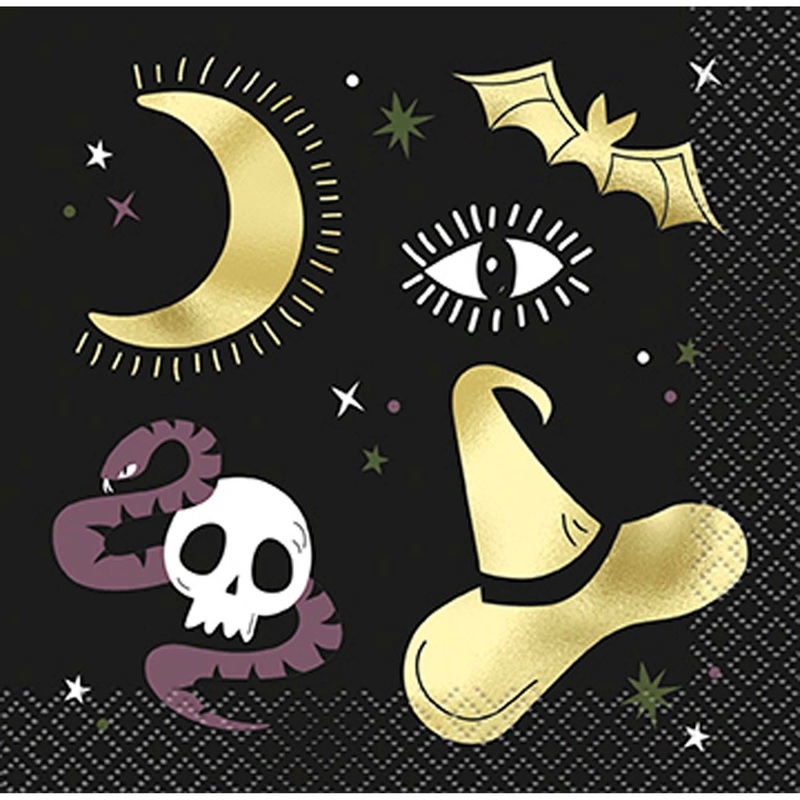 Celestial Halloween Small Beverage Napkins, 16 Count