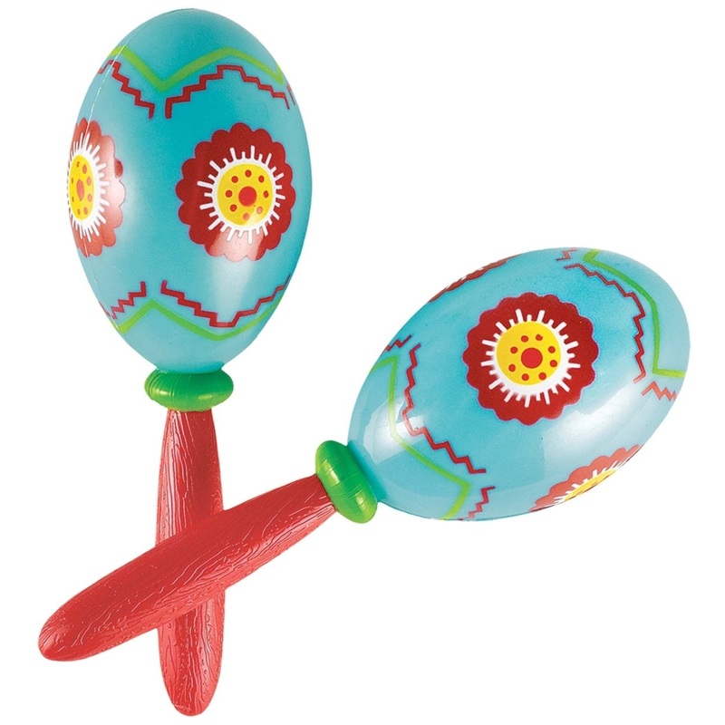 Fiesta Party Maracas , 2 Count
