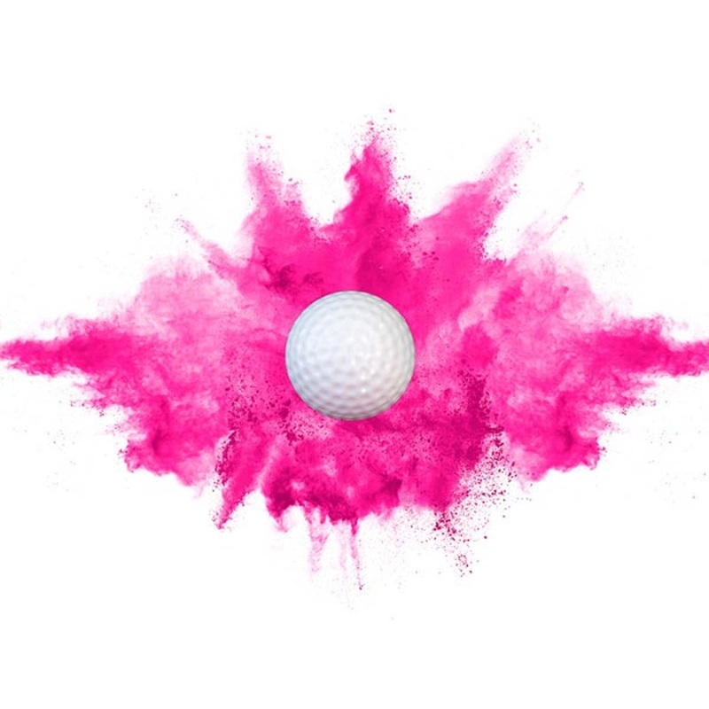 Gender Reveal Pink Powder Golf Balls, 2 Count