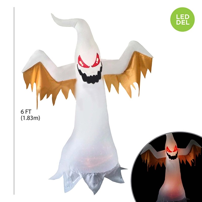 Inflatable Light-Up Ghost Decoration, 72 Inches, 1 Count