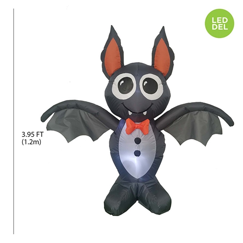 Inflatable Light-Up Vampire Bat Decoration, 47 Inches, 1 Count