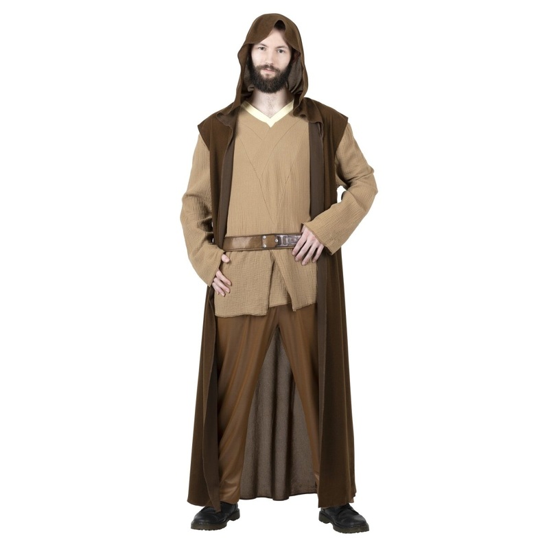 Star Wars Obi-Wan Qualux Costume for Adults, Brown Hooded Robe M