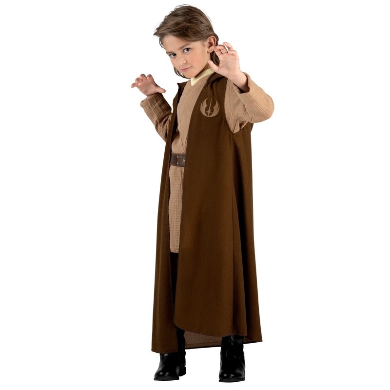 Star Wars Obi-Wan Qualux Costume for Kids, Brown Hooded Robe S