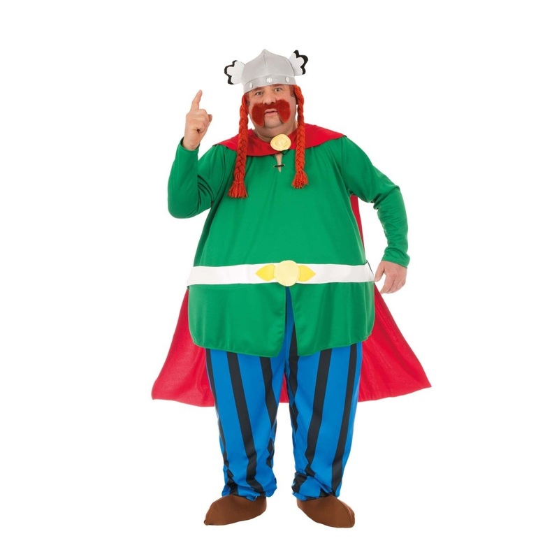 The Gallic Leader Abraracourcix Costume for Adults, Asterix and Obelix, Jumpsuit M