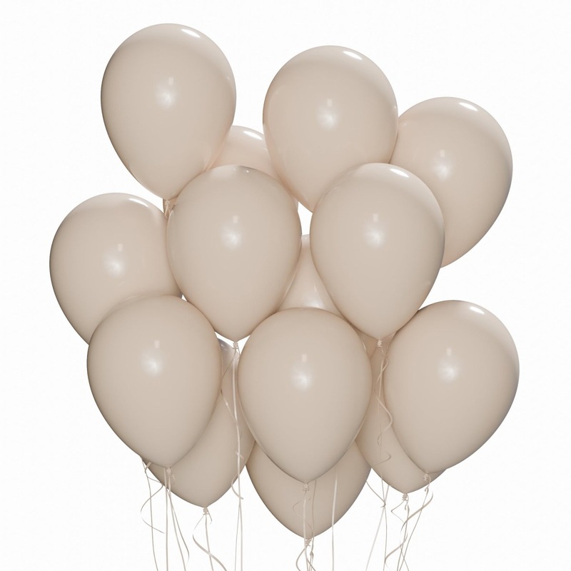 White Sand Latex Balloons, 12 Inches, 15 Count
