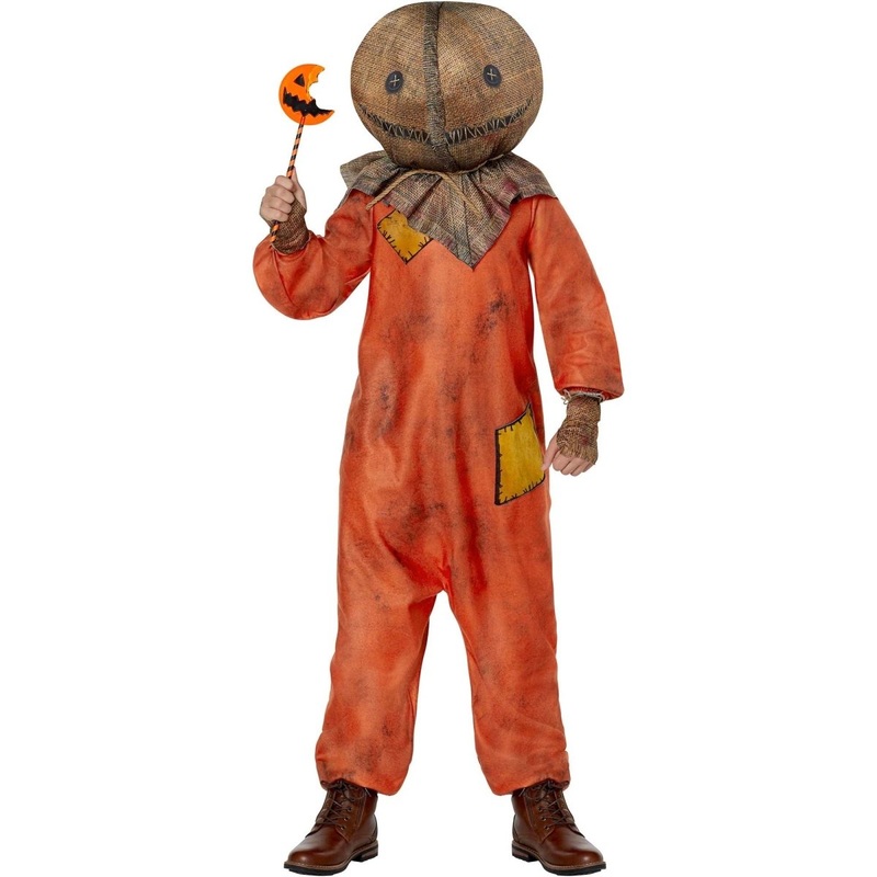 Trick 'r Treat Sam Costume for Kids, Orange Jumpsuit M
