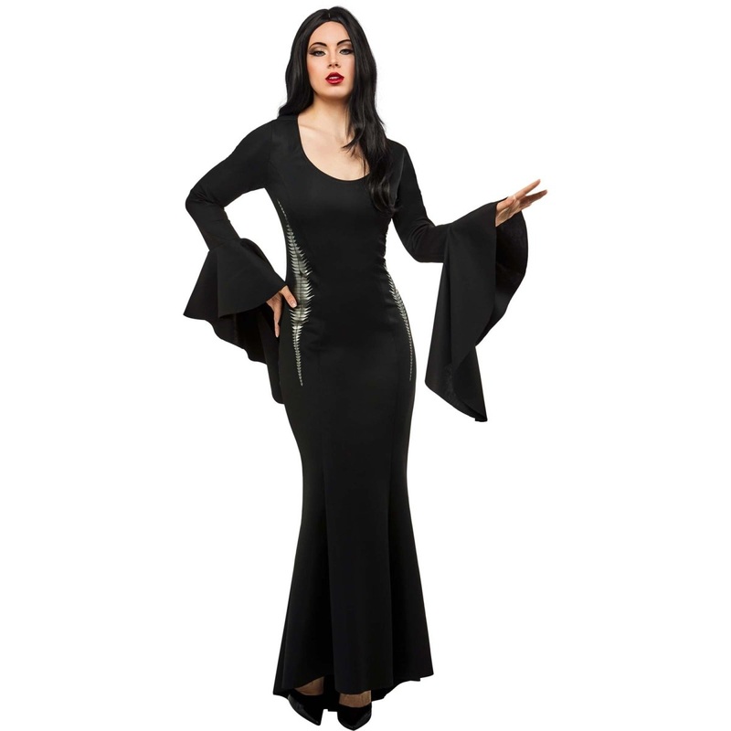 Wednesday Morticia Addams Costume for Adults, Black Dress S