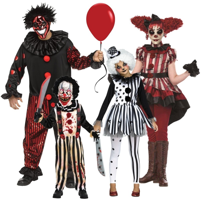 Creepy Clown Family Costumes