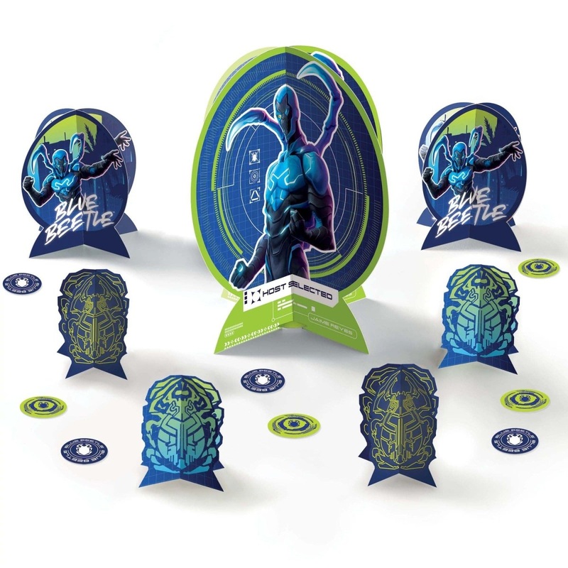 DC Blue Beetle Birthday Paper Table Centerpiece Kit, 1 Count