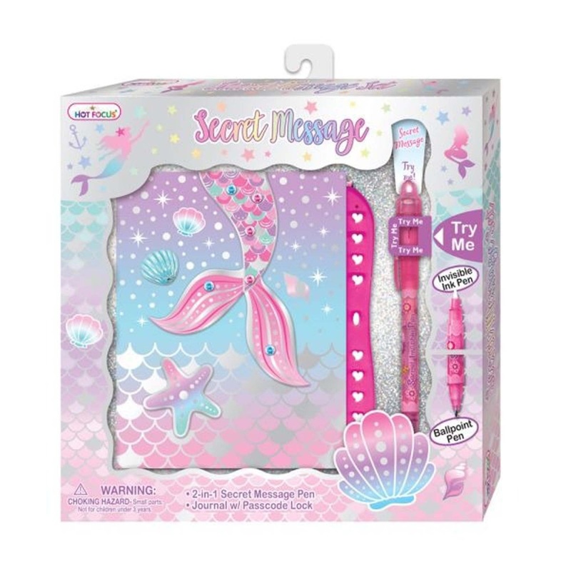 Mermaid Secret Message Journal with Pen, 1 Count