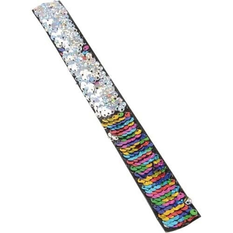 Rainbow Sequin Slap Bracelet, 1 Count