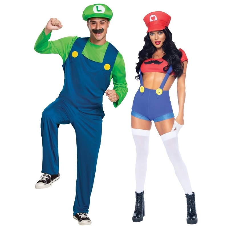 Super Mario and Luigi Couple Costumes