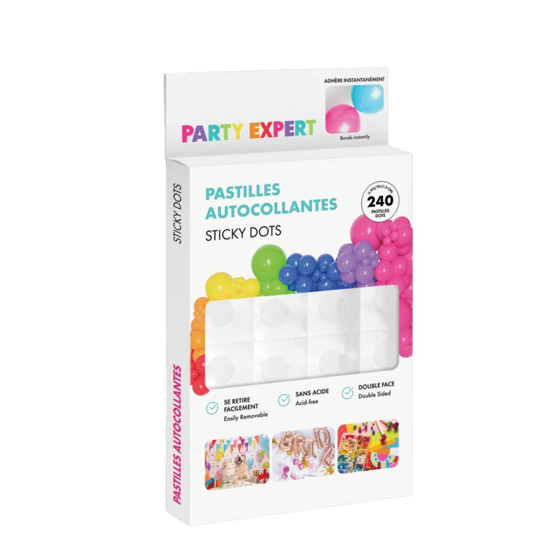 Balloon Sticky Dots, 240 Count