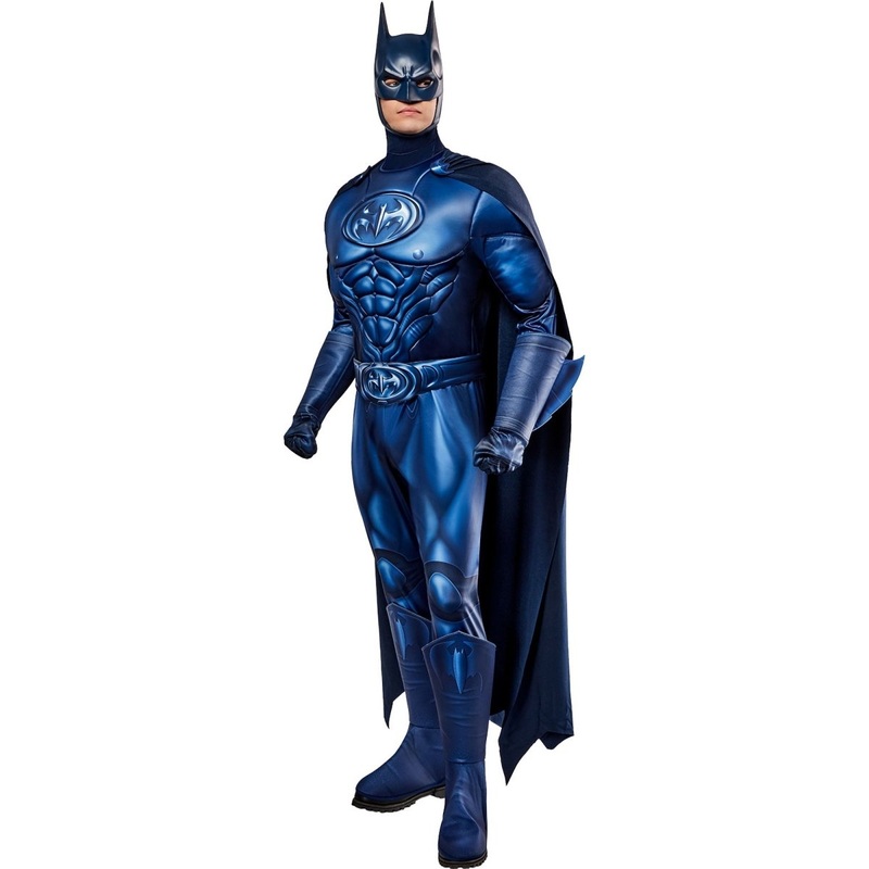 Batman Padded Costume for Adults, Jumpsuit and Cape, DC Comics M