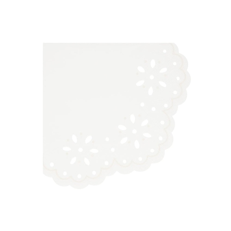 Broderie Anglaise Lunch Napkins, 16 Count