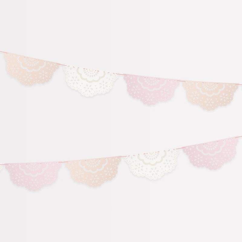 Broderie Anglaise Pennant Pastel Banner, 156 Inches, 1 Count