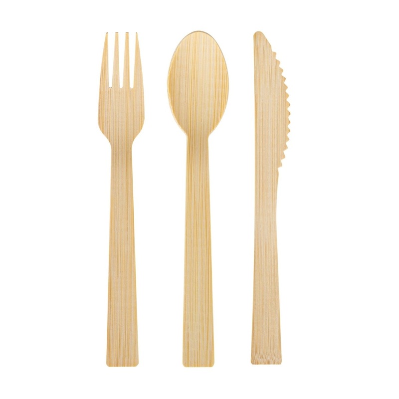 Ieco Bamboo Cutlery Set, 48 Count