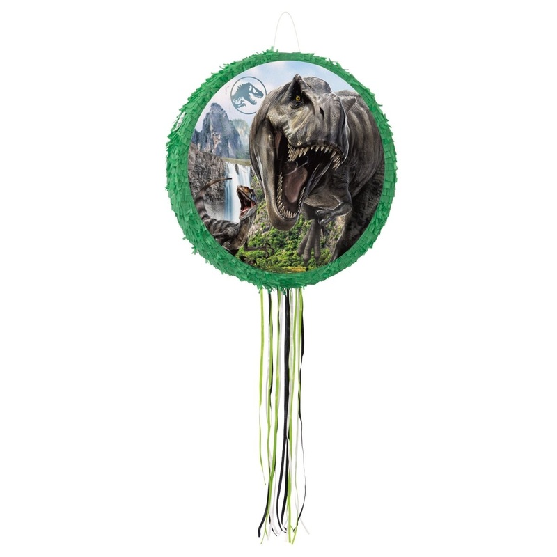 Jurassic World Party Drum Pull Piata with Dinosaurs