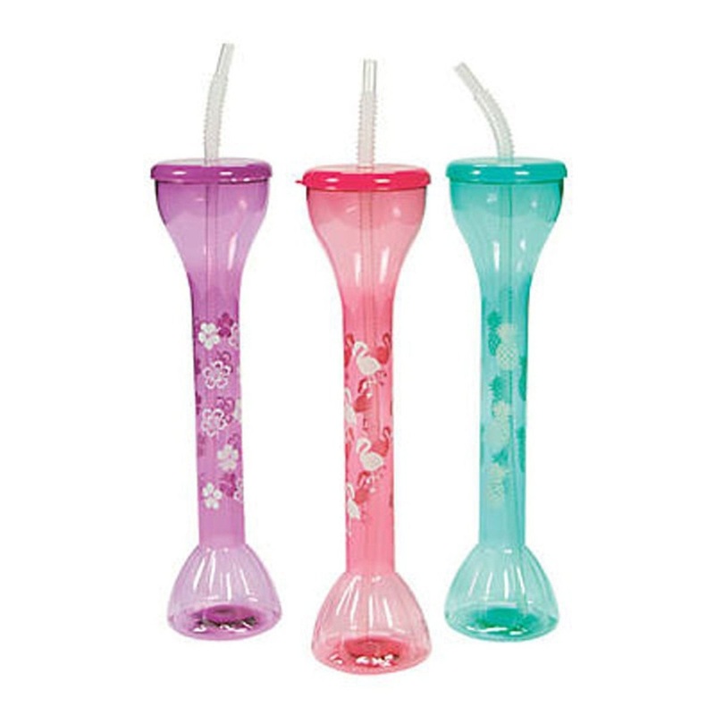 Long Luau Yard Glasses, Assortment, 1 Count