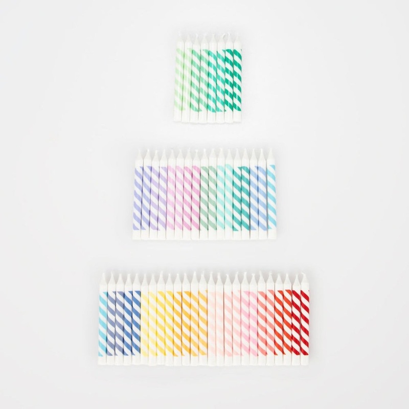 Spiral Birthday Cake Candles Pastel, 50 Count
