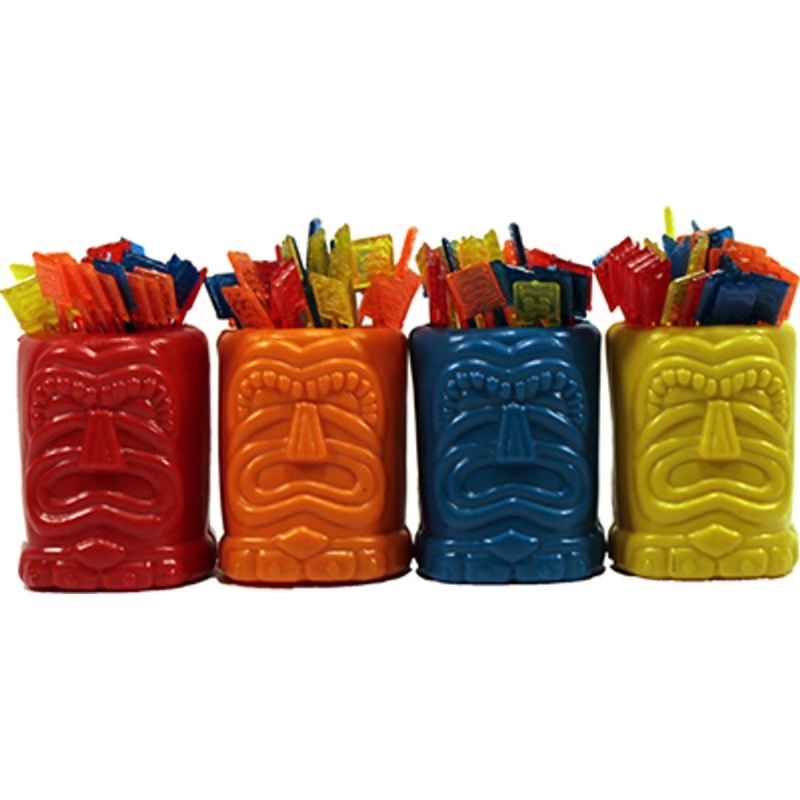 Summer Luau Tiki Man with Plastic Picks, Assortment, 1 Count