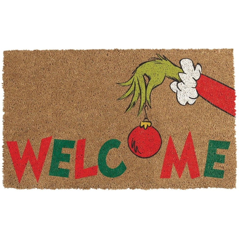 The Grinch "Welcome" Doormat Decoration, 17 x 29 Inches, 1 Count