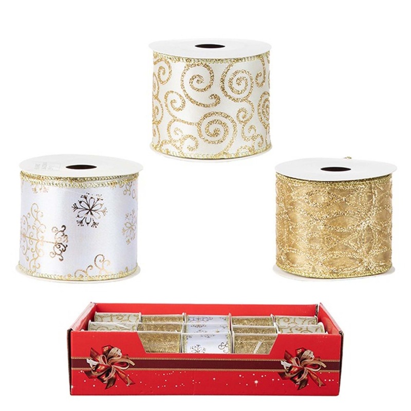 Christmas Ribbon, 2 x 78 Inches, Assortment, 1 Count